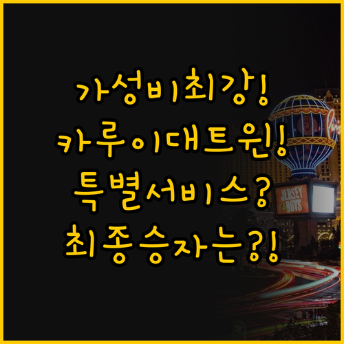 가성비 끝판왕 카루이자와 엘레강스 v..