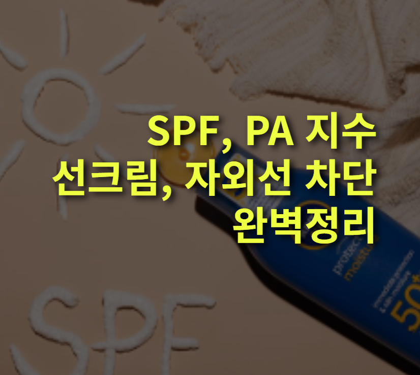 SPF, PA 지수란? 선크림, 자외선 차단 지수.