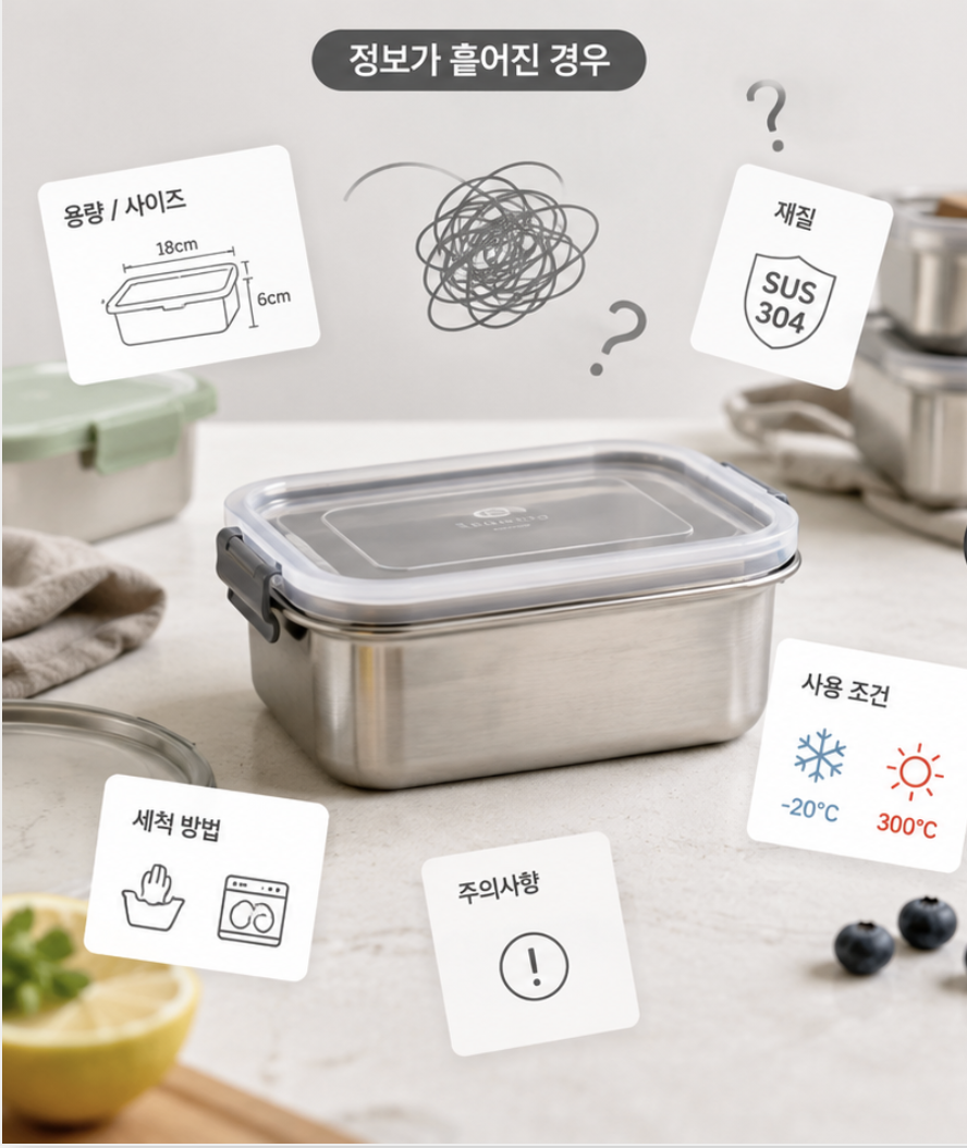 구매 조건이 분산된 구조