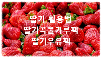 딸기 활용법 딸기우유팩