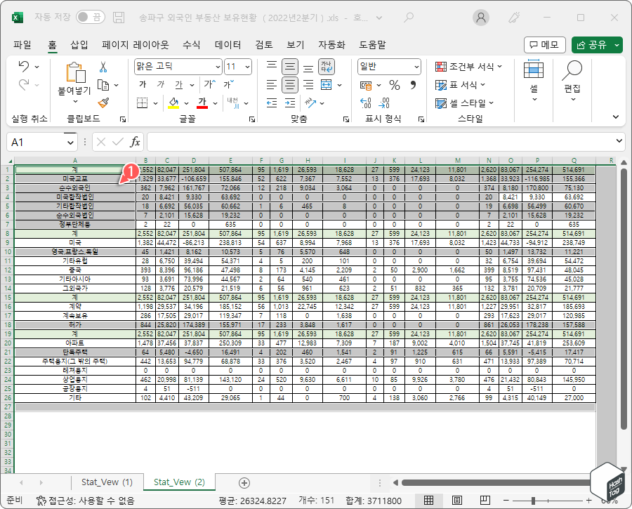빈 행 모두 제거