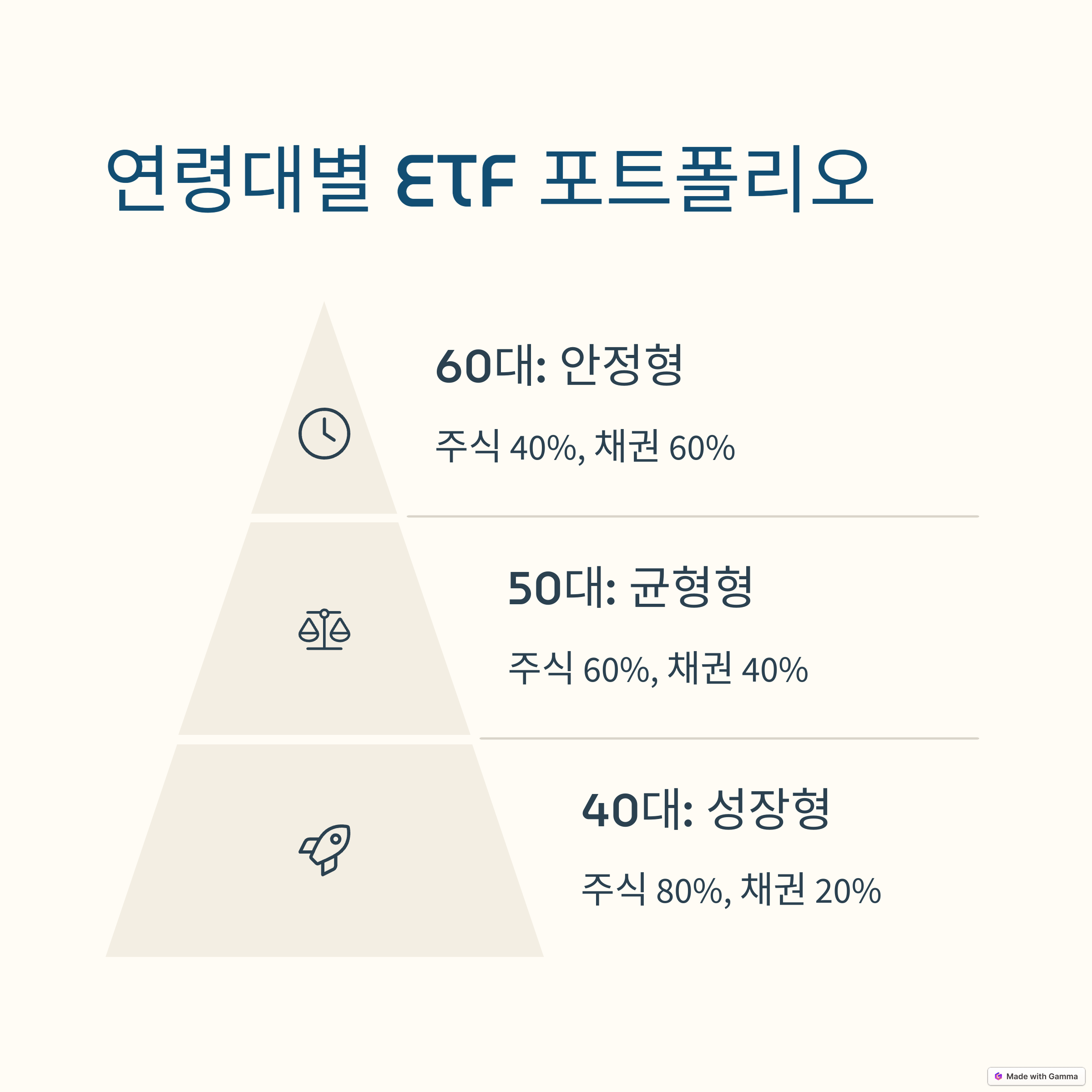 연령대별 ETF 포트폴리오