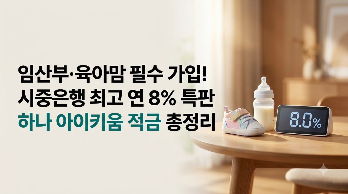 임산부&middot;육아맘 필수 가입! 시중은행 최고 연 8% 특판 하나 아이키움 적금 총정리
