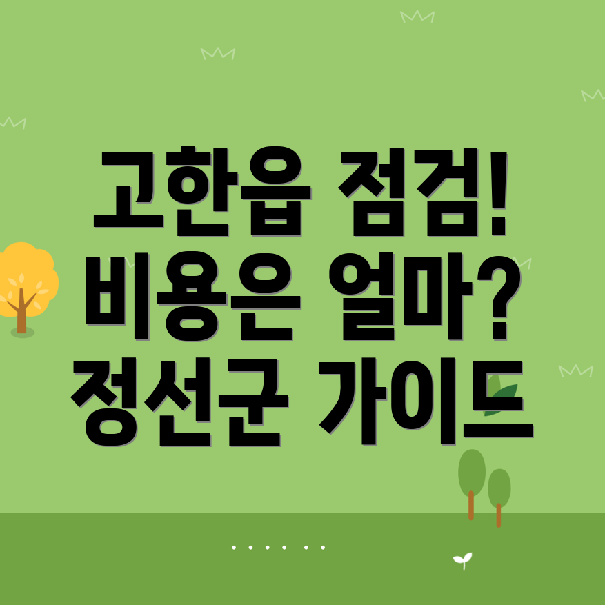 정선군 고한읍 사전점검