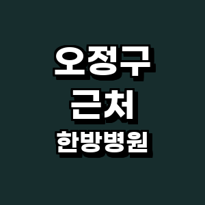 부천 오정구 한방병원