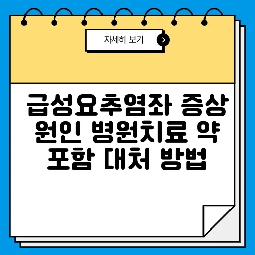 급성요추염좌 증상 원인 병원치료 약 포함 대처 방법