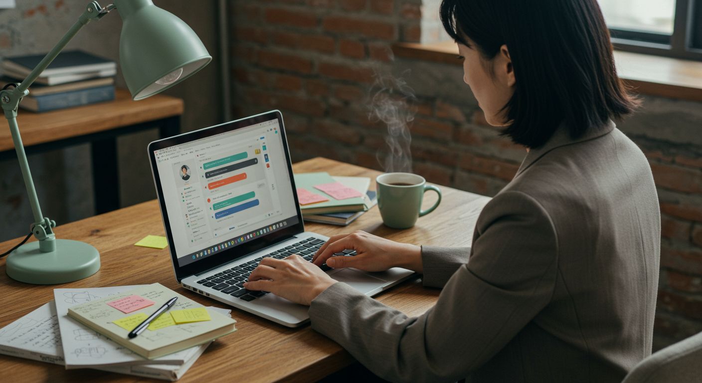 : ChatGPT로 글을 작성하며 수익을 창출하는 모습