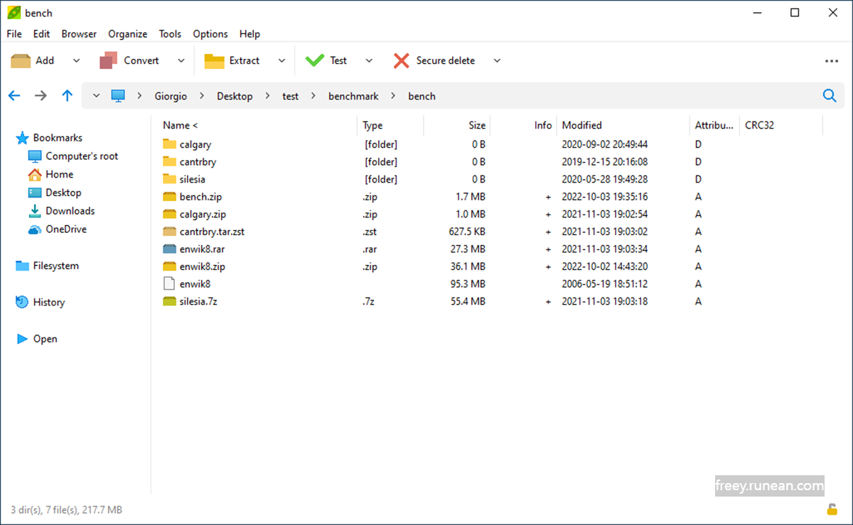 피집(PeaZip) 주요 기능/특징