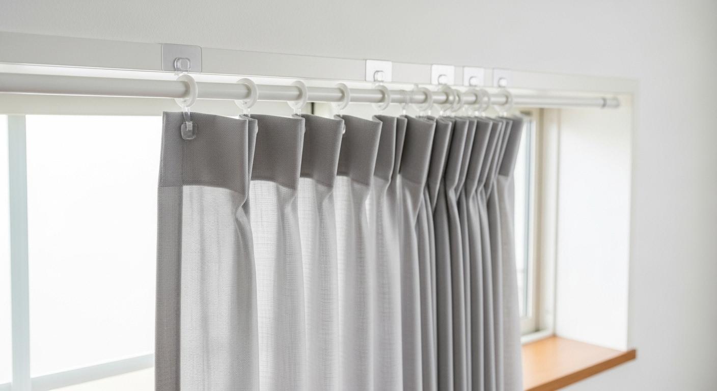 커튼봉없이 커튼 달기