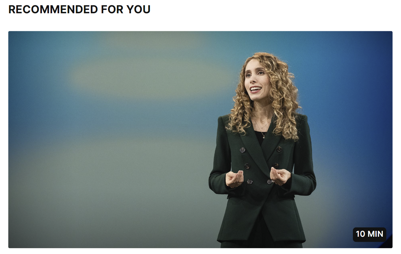 A woman giving a lecture