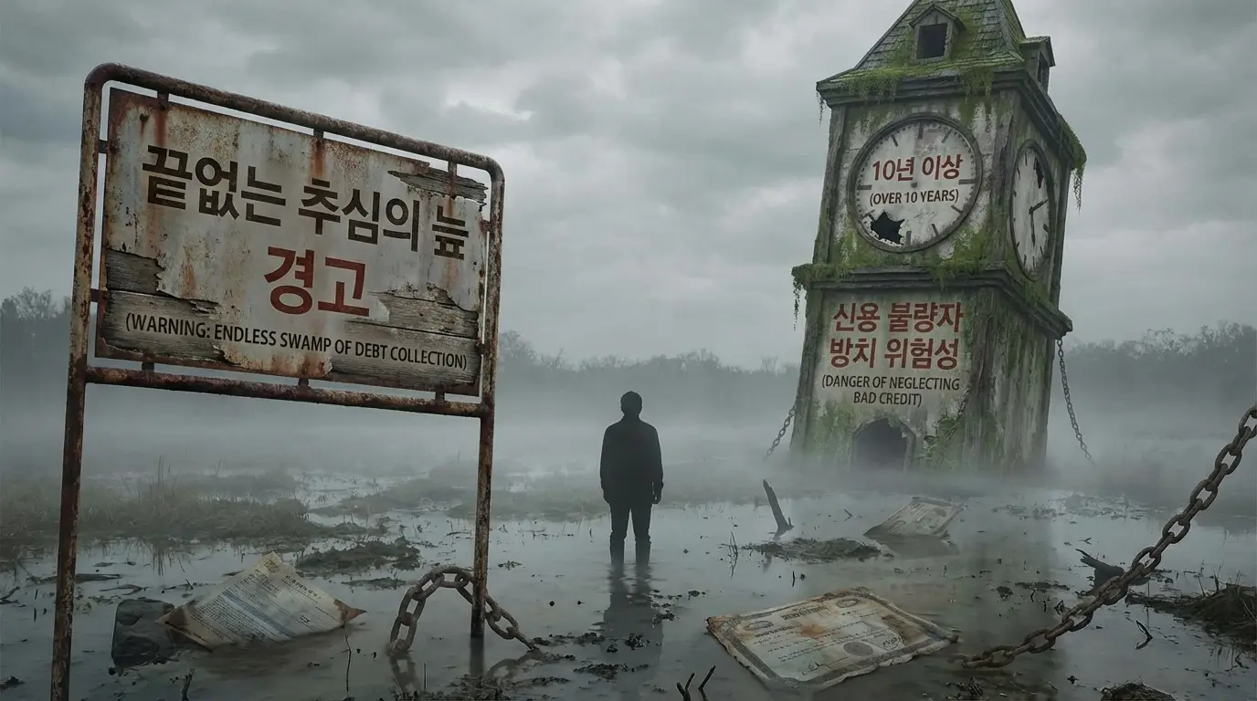 끝없는 추심의 늪 경고 및 10 년 이상 신용 불량자 방치 위험성