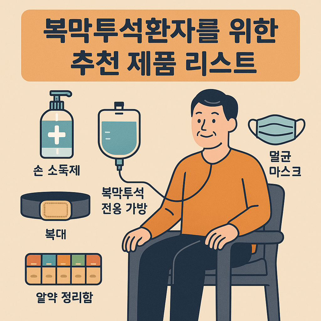 복막투석환자를 위한 추천 제품 리스트