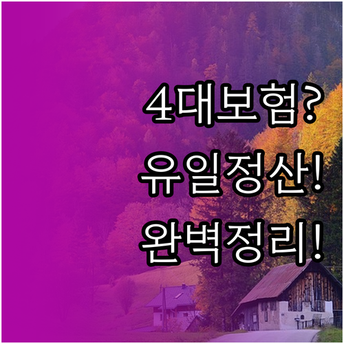 4대보험 중 유일한 정산, 건강보험료..