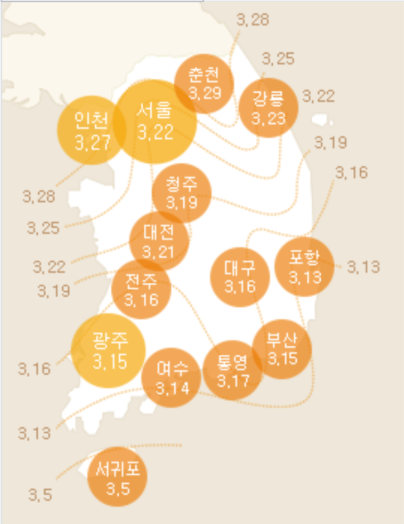 2023년 봄꽃(개나리/진달래) 개화시기2