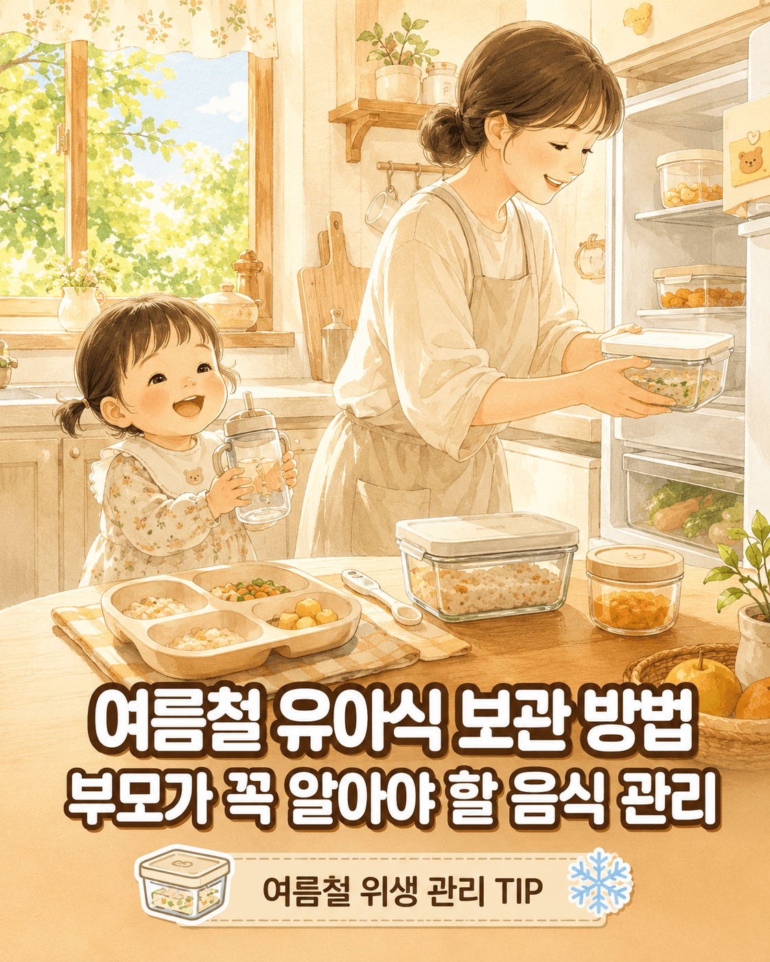 여름철 유아식 보관 방법, 부모가 꼭 알아야 할 음식 관리