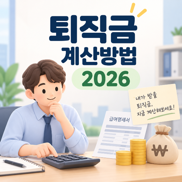 퇴직금 계산방법 2026 퇴직금 계산기 안내