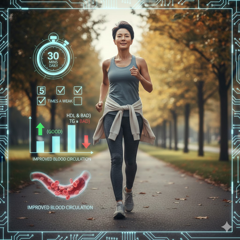 하루 30분 이상 빠르게 걷기