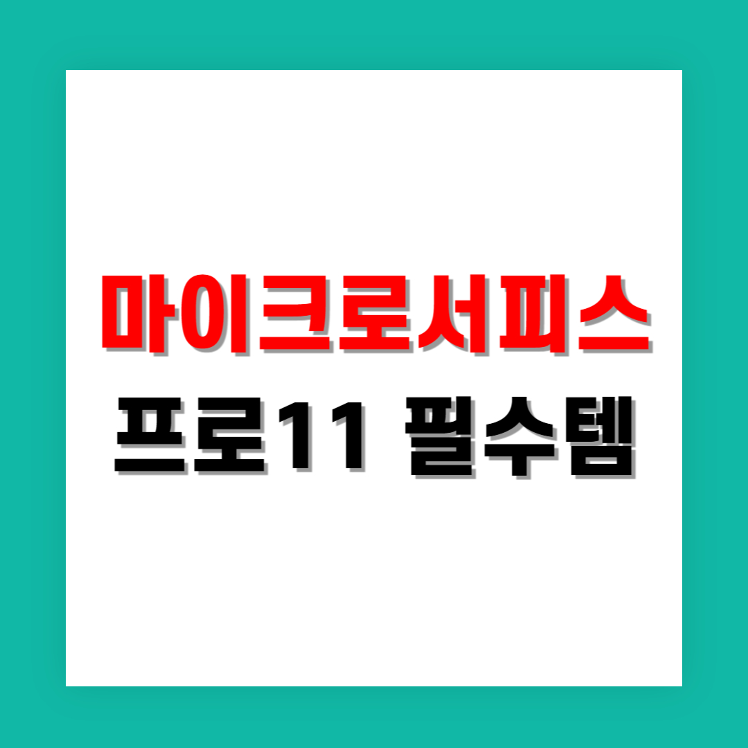 필름부터 거치대까지 마이크로서피스 프로11 필수템