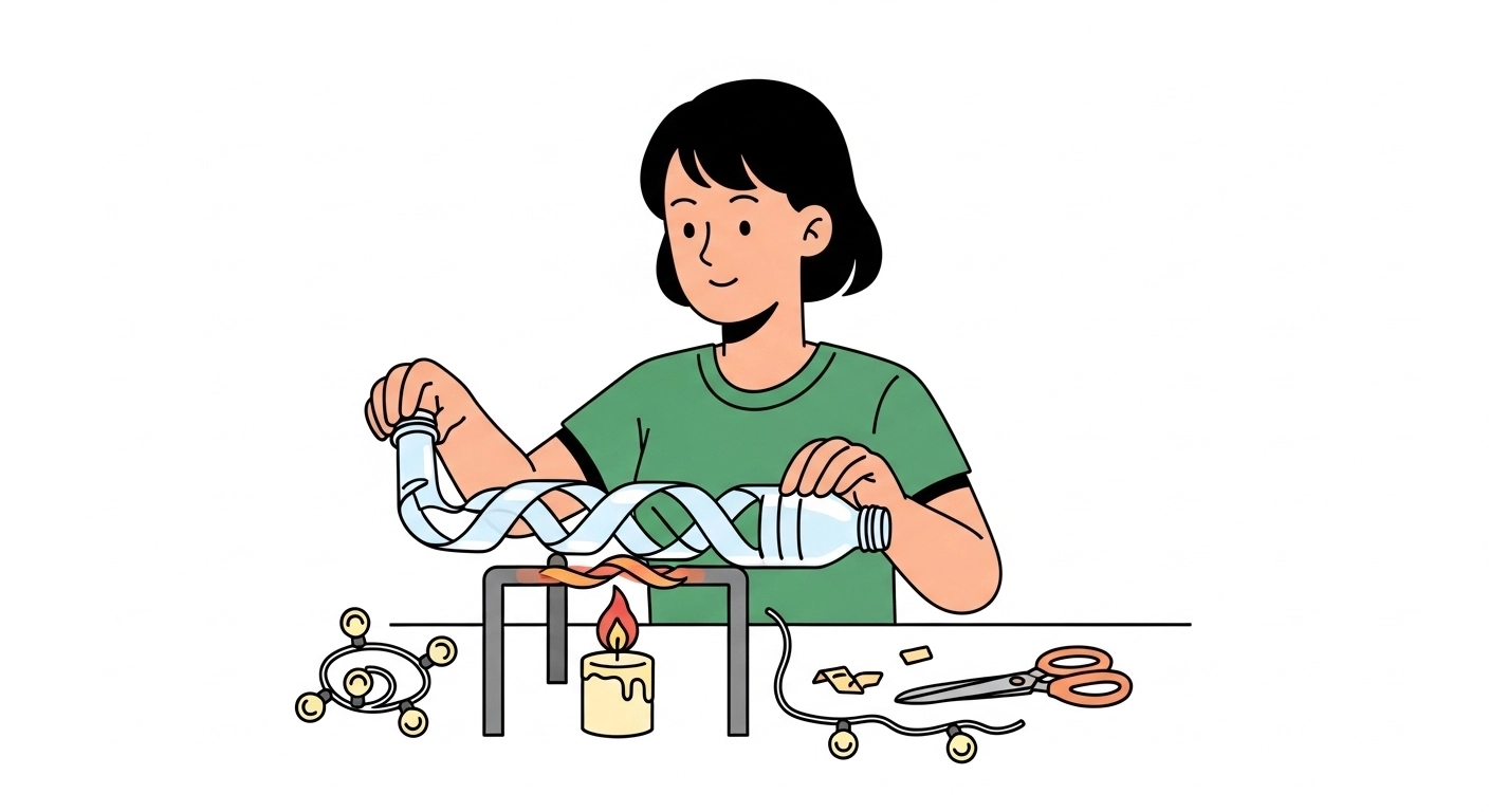 우리 집 베란다가 루프탑 바(Bar)로 변신! 페트병으로 만드는 '럭셔리 크리스털 샹들리에' (캠핑 조명 추천)