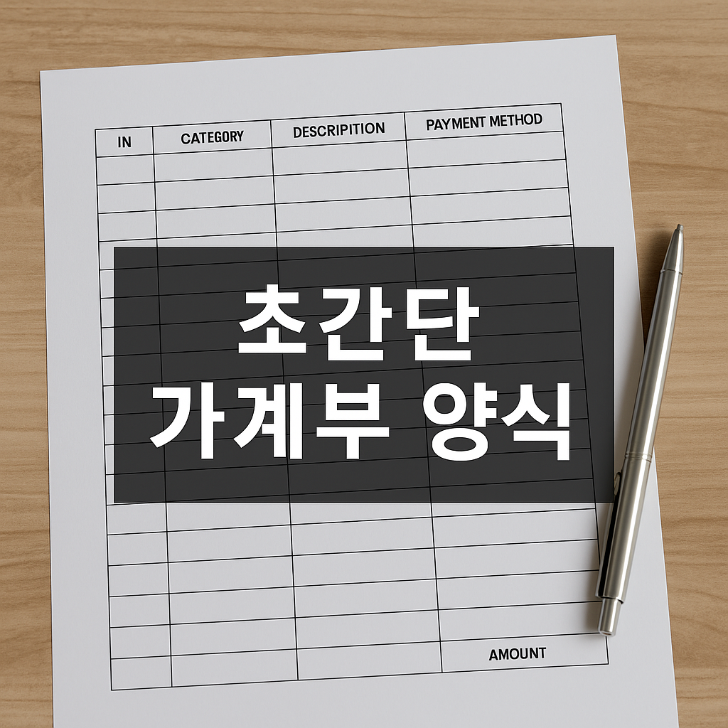 초간단 가계부 양식