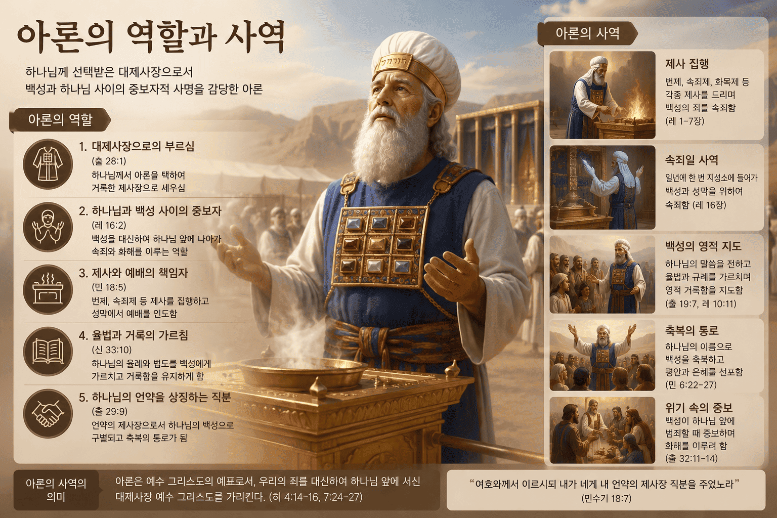 아론의 역할과 사역 – 모세의 형