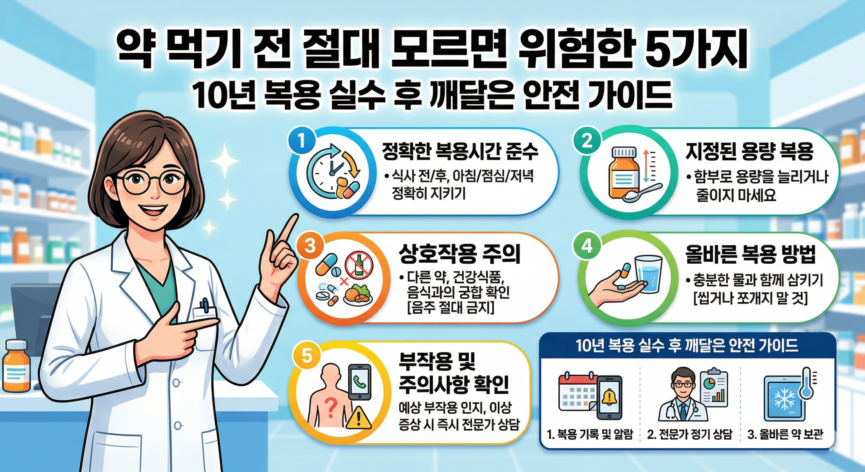 약 먹기 전 절대 모르면 위험한 5가지