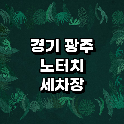 경기도 광주 노터치 세차