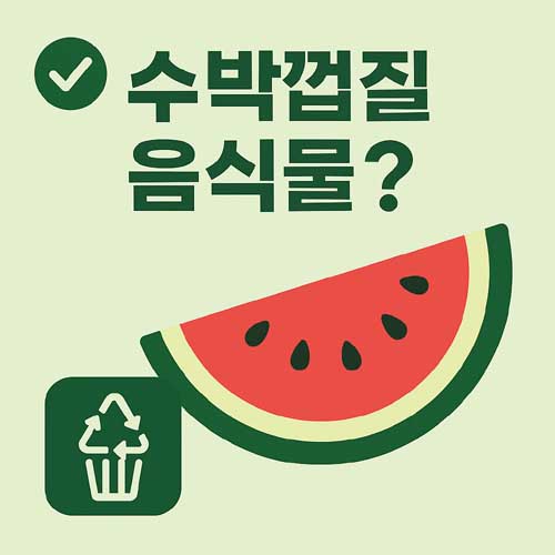 수박껍질 음식물