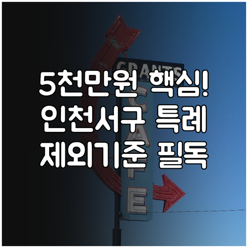 2025 인천 서구 특례보증 5천만원..