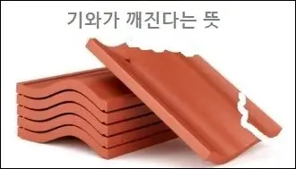 기와가 깨진다는 뜻