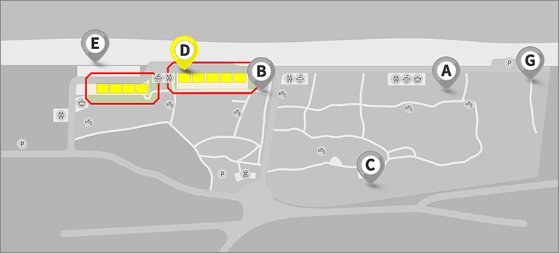카라반 D존 시설배치도