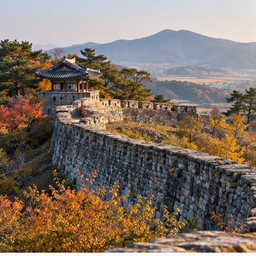 고창모양성제 고창읍성 성곽 장면을 설명하는 AI 이미지