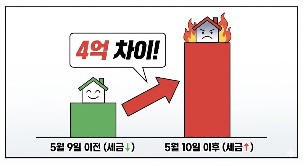 양도세 중과 전후의 엄청난 세금 차이
