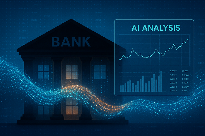 AI 기반 금융 리스크 분석 구조를 표현한 이미지