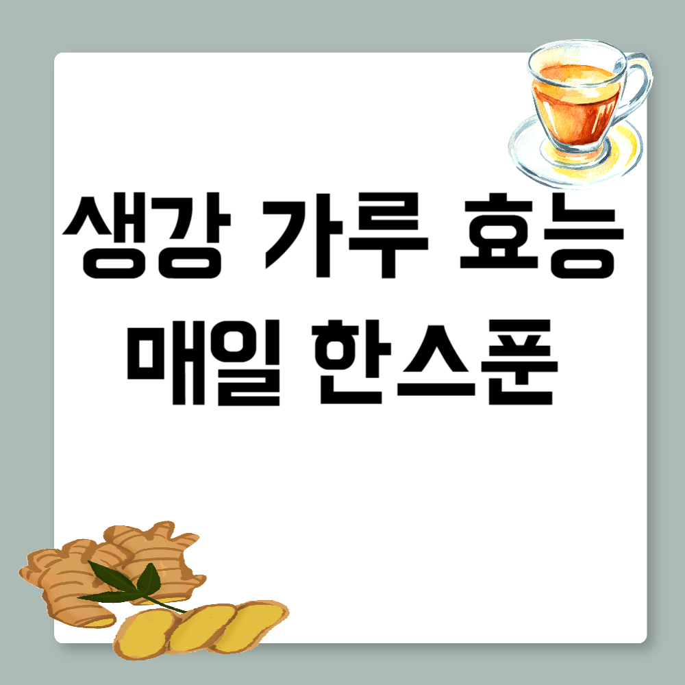 생강가루 효능