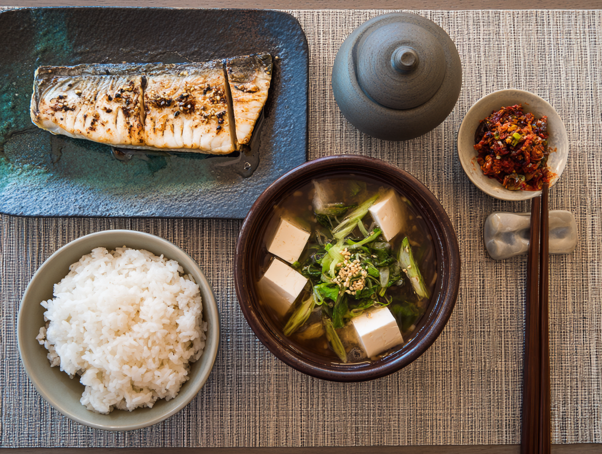 장염 회복식, 저자극 식단, 건강한 한식, 흰살 생선 요리, 두부국, 환자 회복식