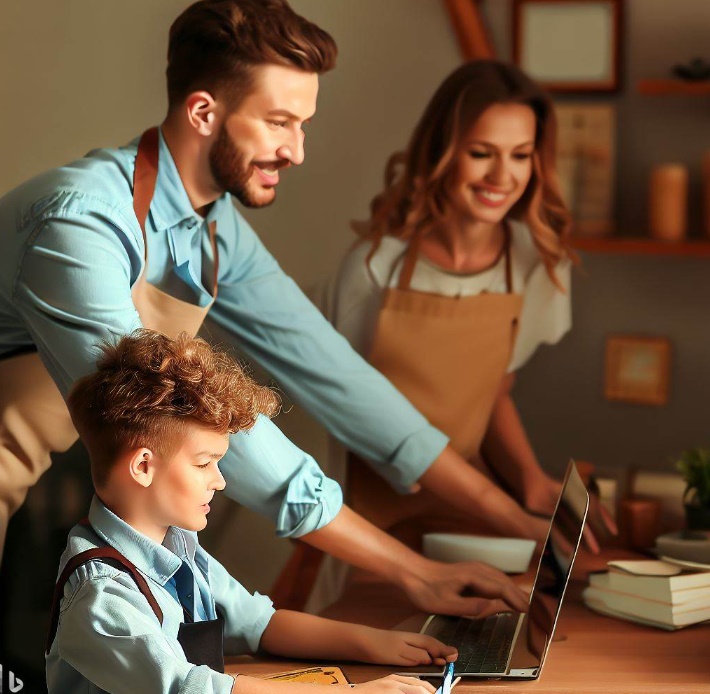 가족의 생계를 유지하다(made by Bing)