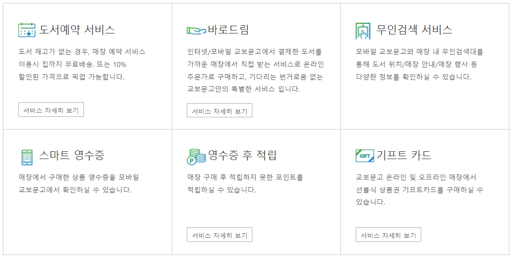 교보문고 수유점 매장서비스