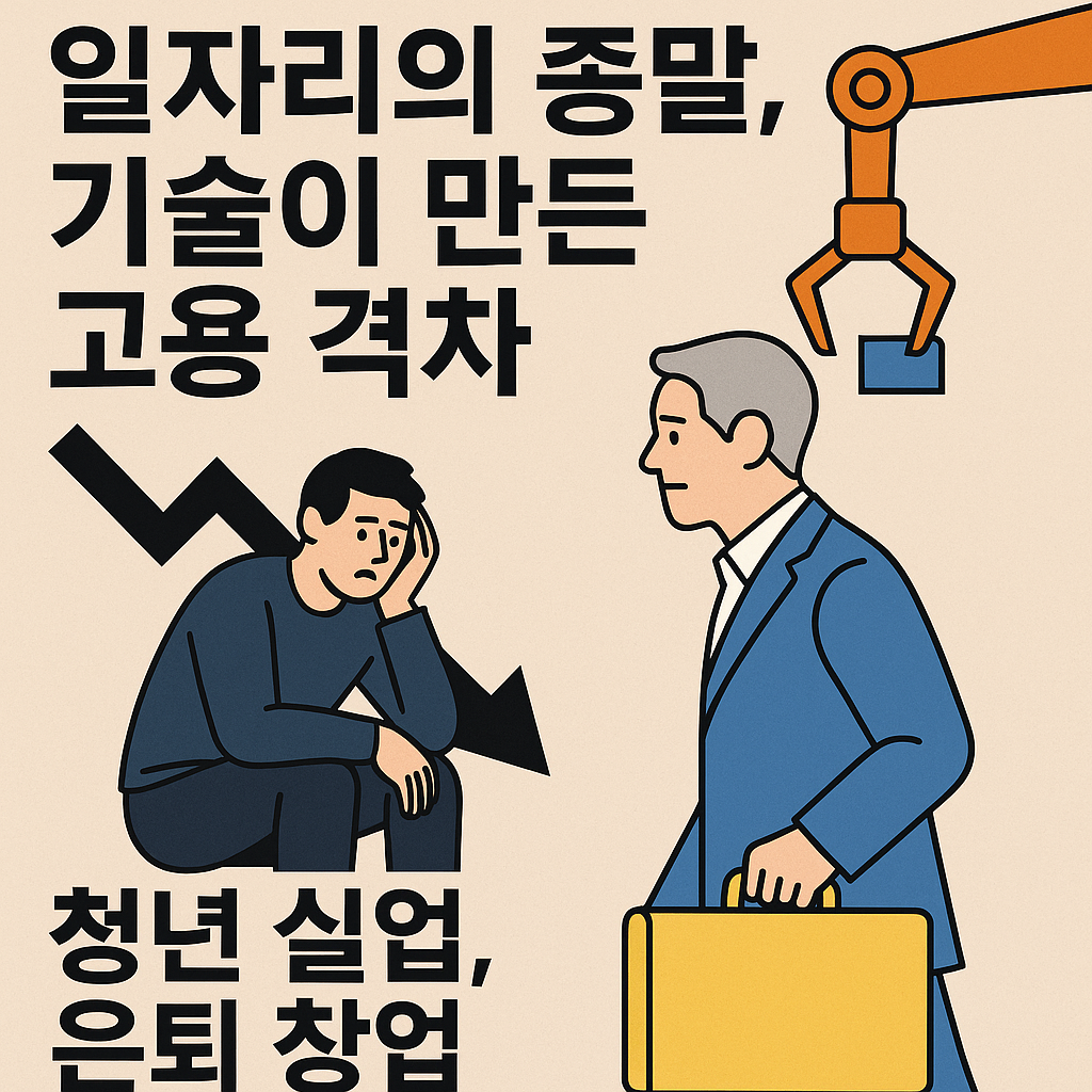 일자리 종말에 대한 데처와 벌어지는 격차