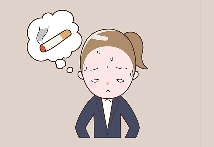 금연하는 여성