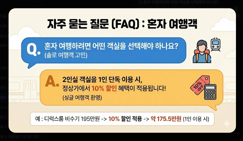 해랑열차 1박2일 가격 [코스별 차이] 예약 꿀팁 및 객실 서비스 포함 내역 정리