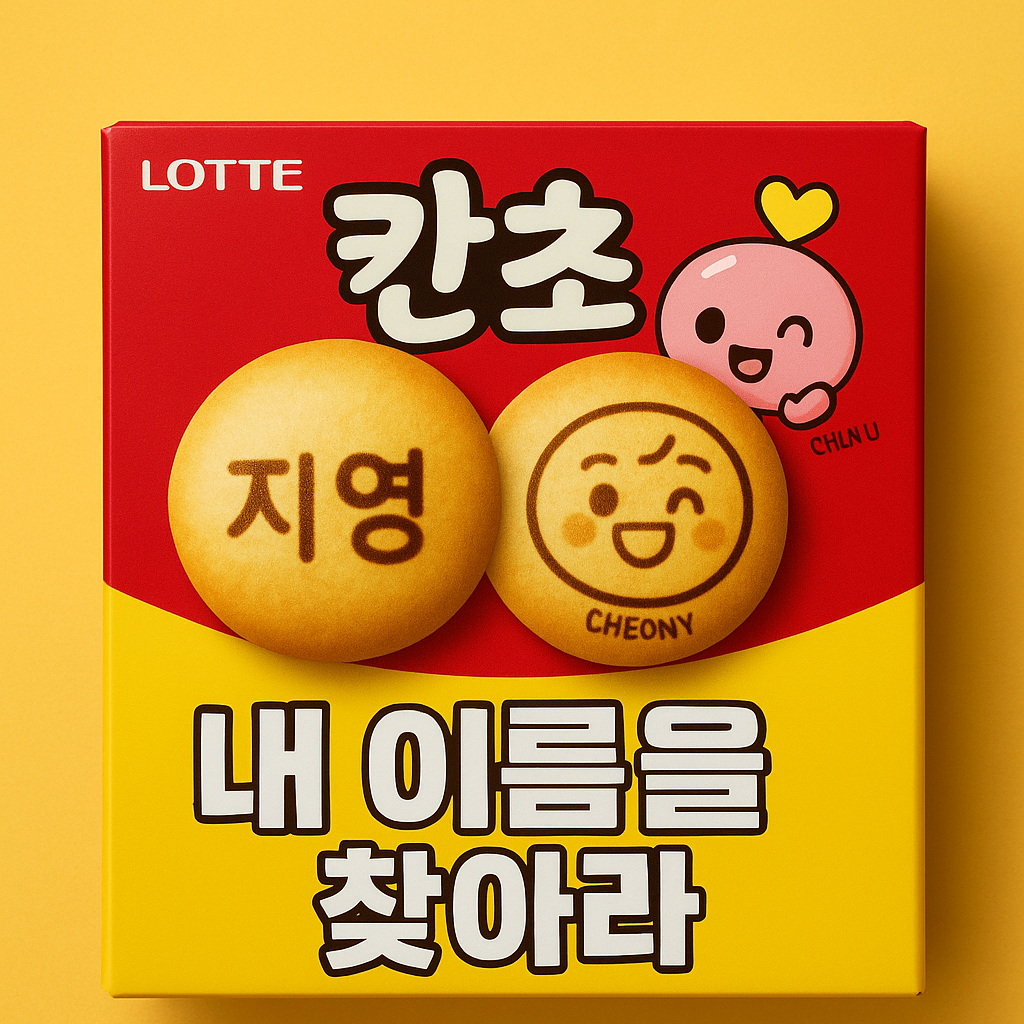 "칸쵸 내 이름 찾아라 이벤트, 편의점 매출 289% 상승, SNS 챌린지 이미지"