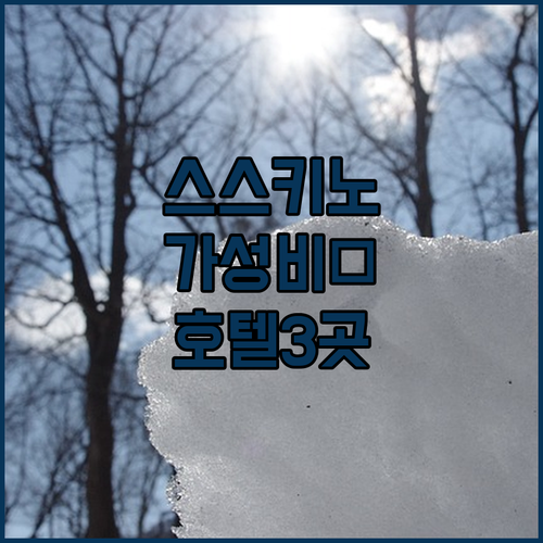 삿포로 스스키노 가성비 호텔 3곳 위..