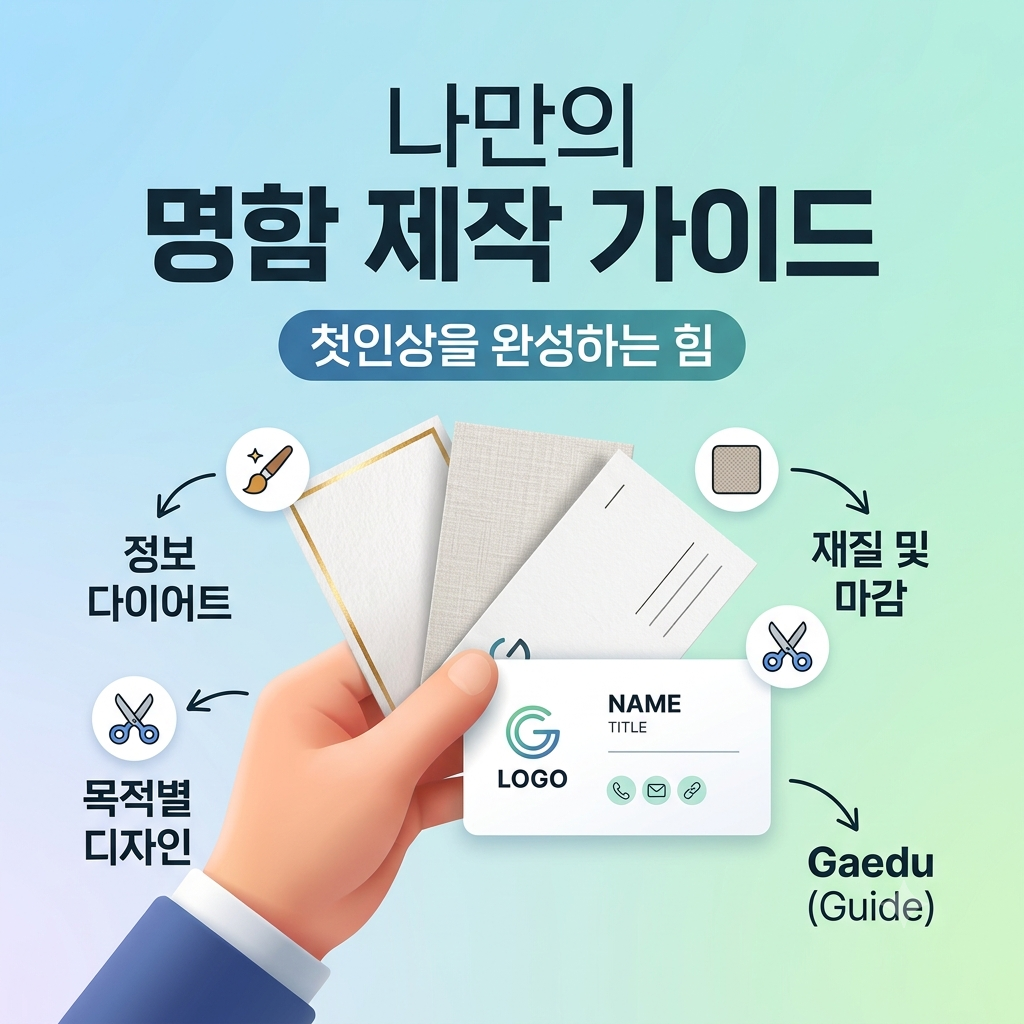 첫인상을 완성하는 힘, 나만의 명함제작 가이드