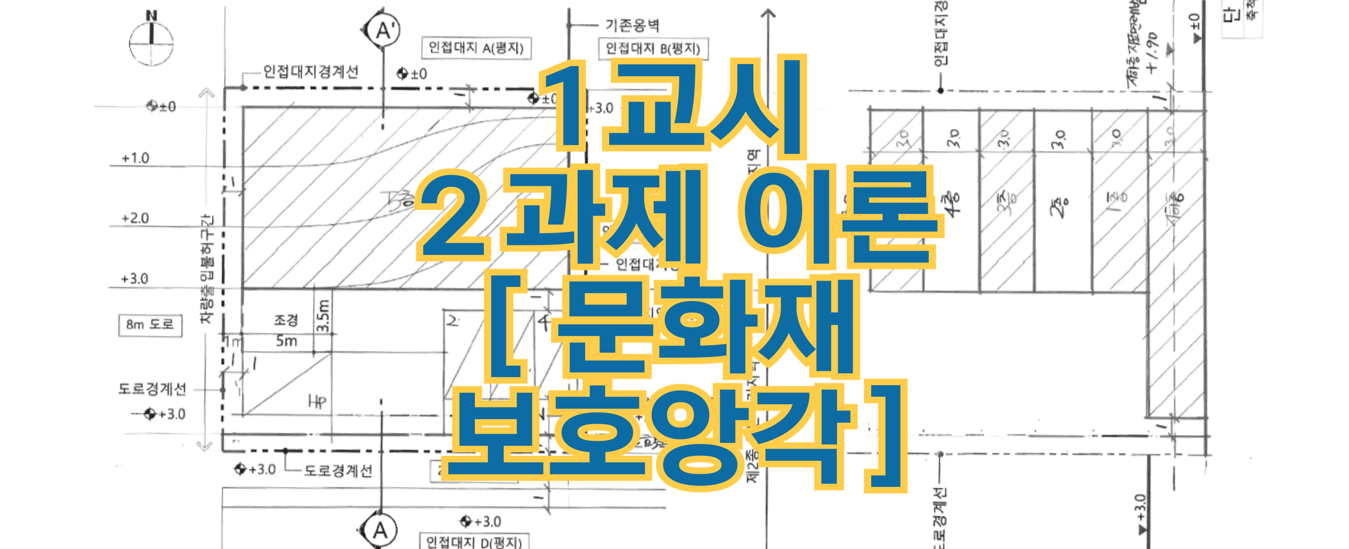 건축사 시험 1교시 2과제 이론 : (높이제한) 문화재 보호앙각 사선제한
