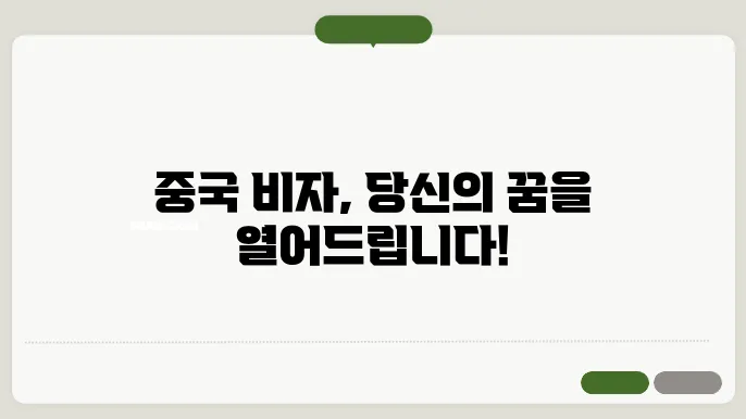 중국 비자 신청 서비스 센터