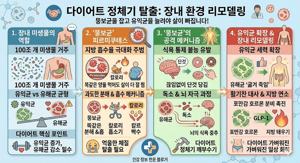 살을 뺴기 위한 유익균 늘리는 법