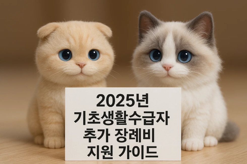 2025년 기초생활수급자 추가 장례비 지원 가이드