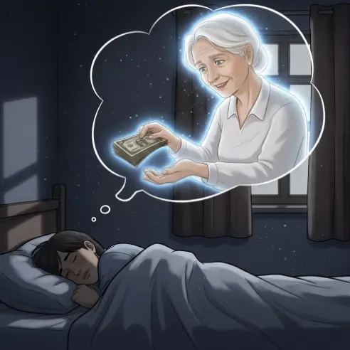 돌아가신 엄마가 돈을 주는것을 받는 꿈해몽-1