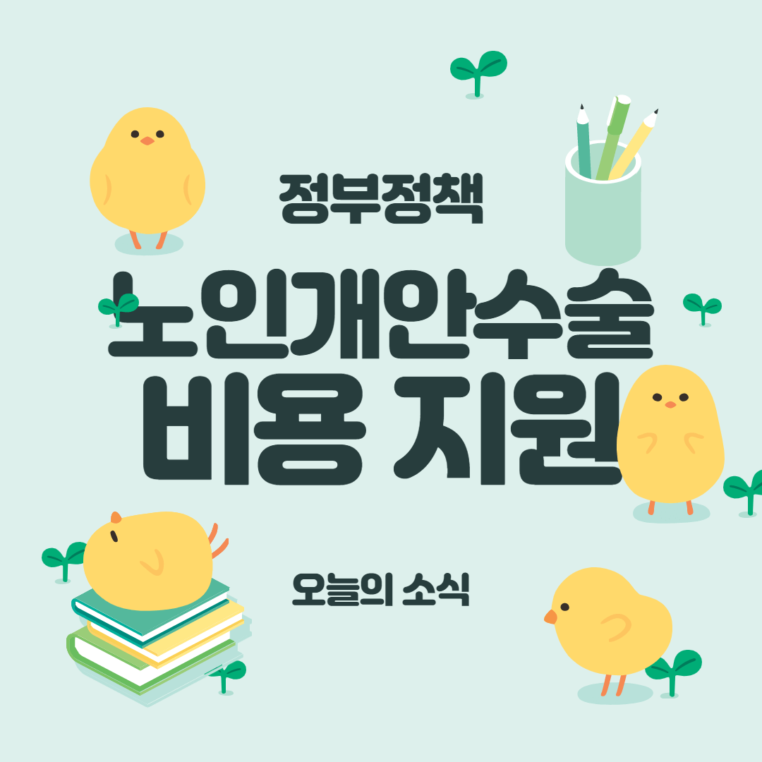 노인 개안수술 비용지원